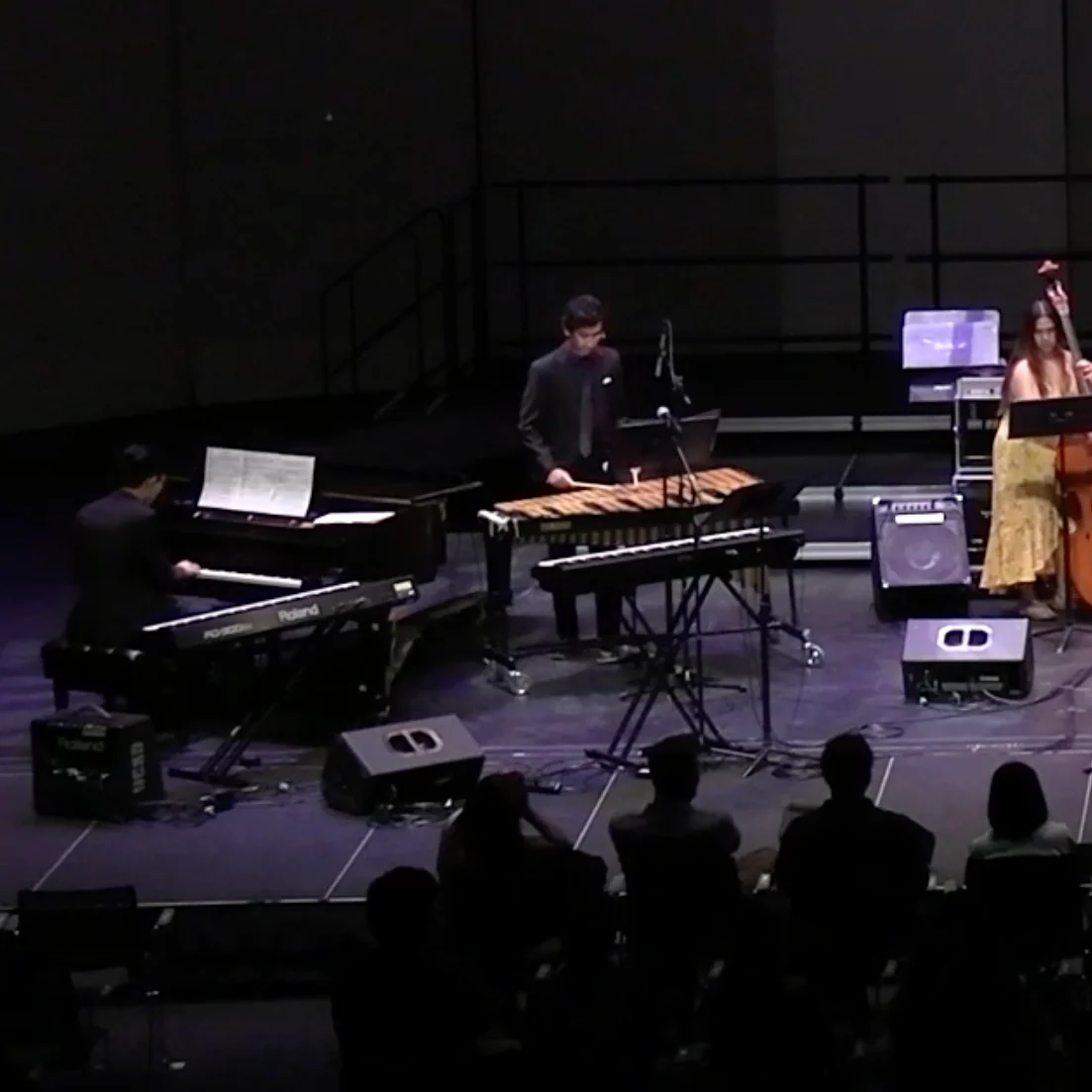A stage performance at the piano